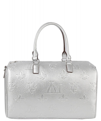 Embossed Monogram Duffle Overnight Bag LMR005Z SILVER